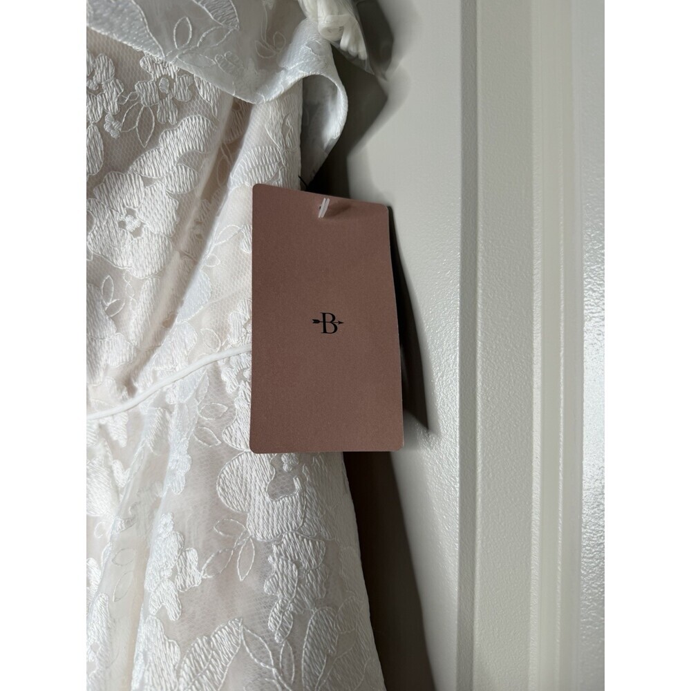Jenny Yoo NWT Leigh Lace Strapless White Wedding Dress Size 10 BHLDN - Picture 5 of 16